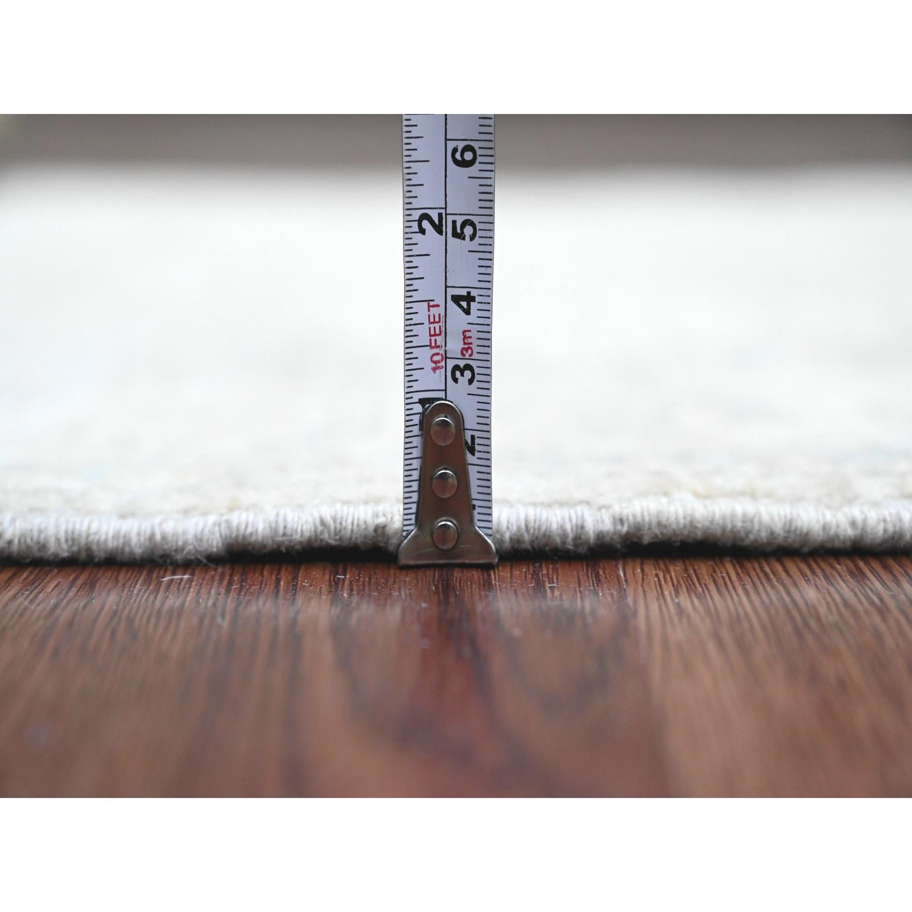 Annodato a mano Tappeto Runner in pura lana 2'8 