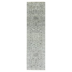 2'8 "x10' Tapis de course en laine nouée à la main Mamluk Dynasty Tone on Tone Design