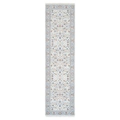 2
8"x10
1" Nain 250 KPSI Wool Hand Knotted Ivory Oriental Runner Rug
