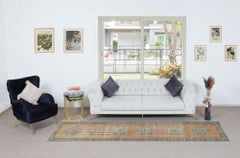 2.8x11.2 Ft Vintage Stair Runner Rug, Handmade Turkish Wool Corridor Carpet