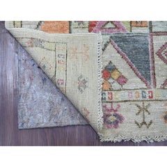 2'8"x11'9" Gray Anatolian Village Inspired Design Hand Knotted Wool Runner Rug