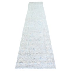 2'8 "x12'2" Ice Gray Vegetable Dyes Peshawar Organic Wool Hand Knots Rugs (tapis de course en laine organique)