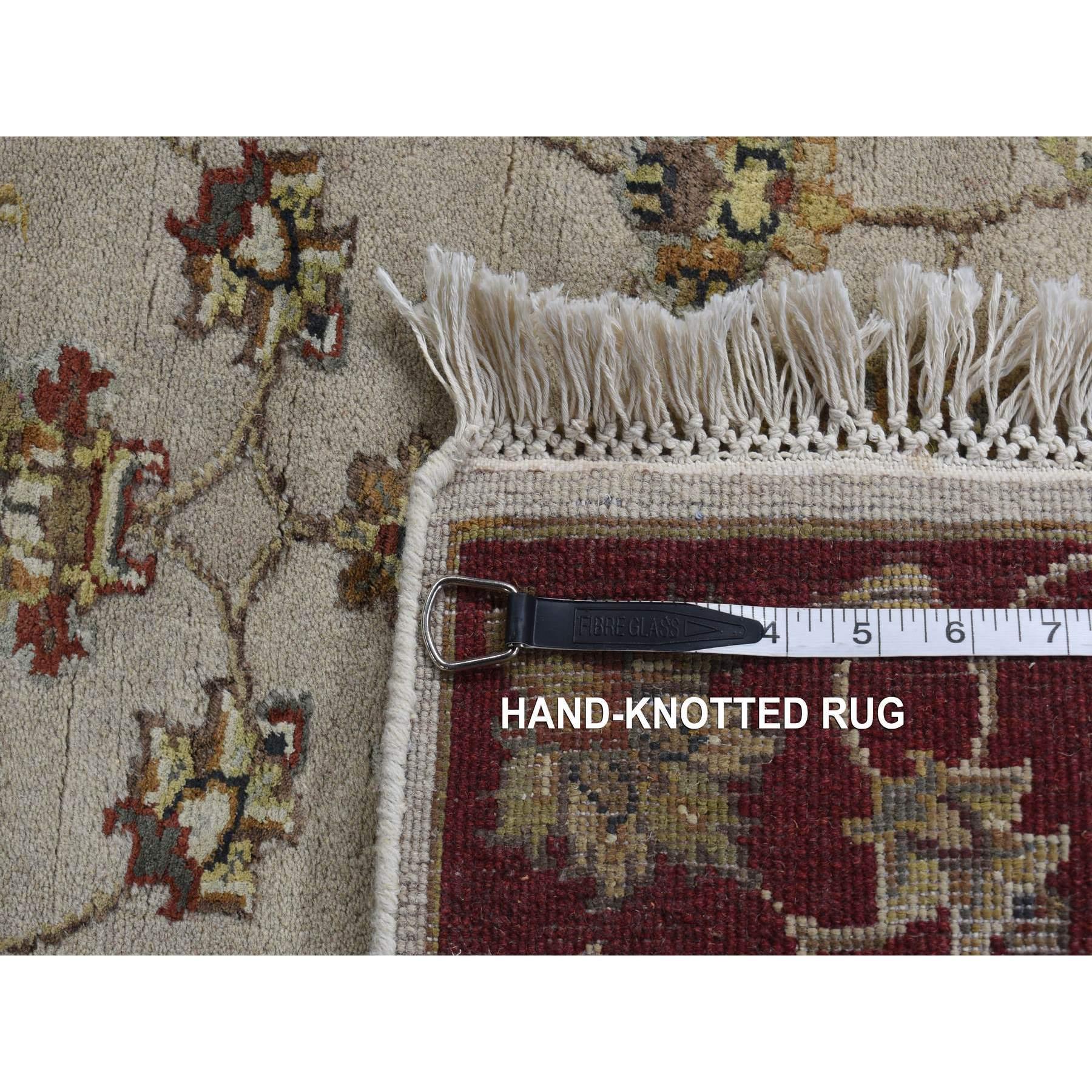 Tappeto Runner XL, metà lana e metà seta, avorio, design del Rajasthan in vendita 2