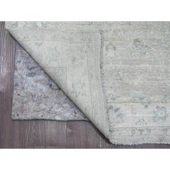 Tappeto Runner in lana lavata marrone Peshawar Leaf Design/One annodato a mano 2'8 "x14'2"