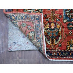2'8"x16'1" Red Northwest Persian All Over Design Hand Knotted Wool Runner Rug