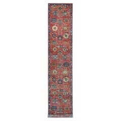 2'8"x16'1" Red Northwest Persian All Over Design Hand Knotted Wool Runner Rug