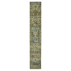 2'8 "x16'3" Greene & Greene Annodato a mano con il disegno di uccelli in pura lana