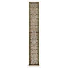 Tappeto Runner Tabriz Revival 300 KPSI in lana neozelandese annodato a mano 2'8 "x19' Ivory