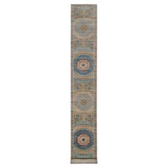 2'8"x19'10" Brown Hand Knotted Mamluk Design Wool & Silk XL Runner Oriental Rug