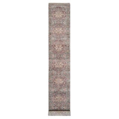 2'8"x21'10" Cordovan Red Soft Wool Pile Hand Knotted XL Runner Oriental Rug