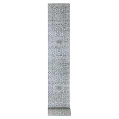 Tappeto Runner XL avorio pre-storico Mamluke Design annodato a mano in pura lana 2'8 "x26'
