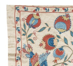 28x29 in Embroidered 100% Silk Wall Hanging. New Tablecloth. Modern Throw