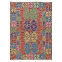 2'8 "x3'8" Colorful Reversible Afghan Kilim Flat weave Pure Wool Hand Woven Rug 2'8 "x3'8" Colorful Reversible Afghan Kilim Flat weave Pure Wool Hand Woven Rug