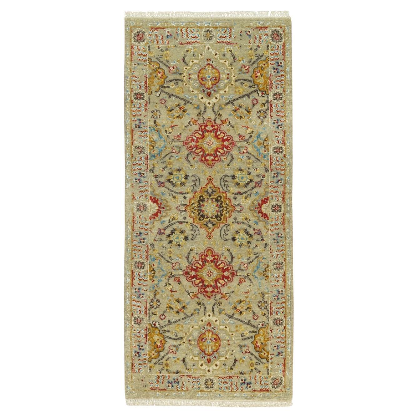 2
8 "x6
Beige Handgeknüpft Wolle
Seide The Sunset Rosettes Läufer Teppich