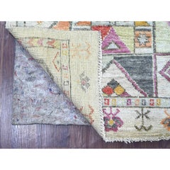 2'8"x6' Gray Anatolian Village Inspired Design Hand Knotted Wool Runner Rug