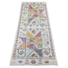 2'8"x6' Gray Anatolian Village Inspired Design Hand Knotted Wool Runner Rug