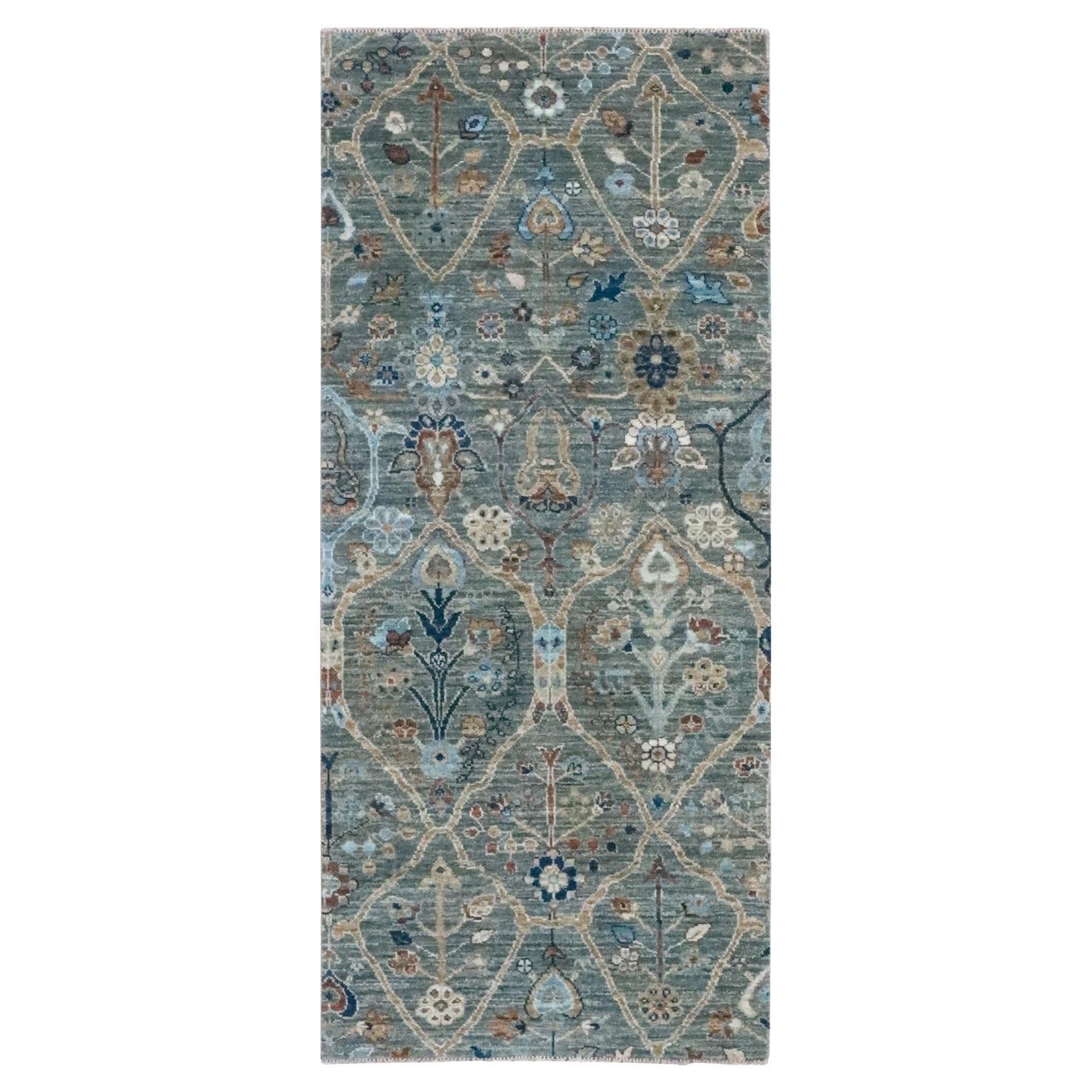 2
8 "x6
Grüner handgeknüpfter Spalier grenzenloser Garten Design Wolle Läufer Teppich