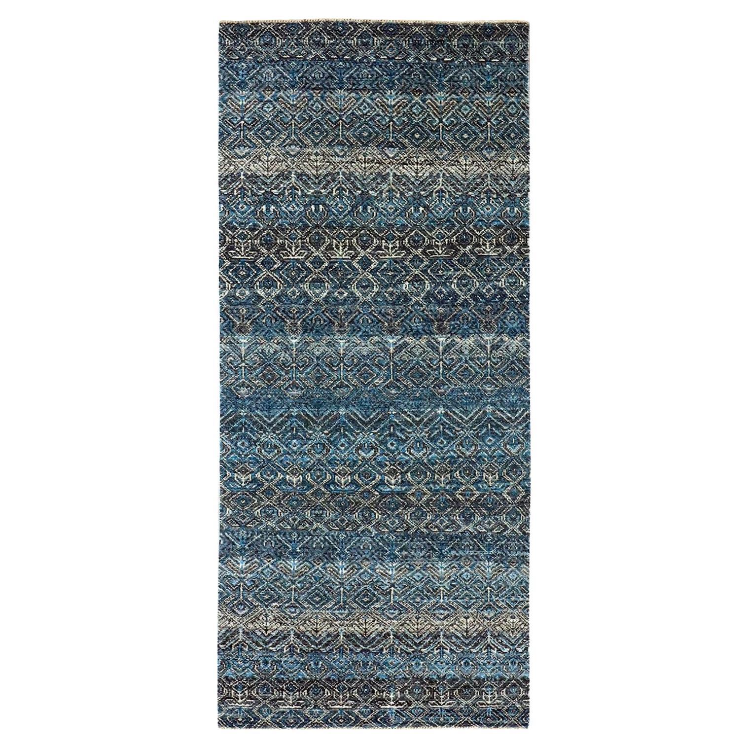 2'8 "x6' Stiffkey Blue Kohinoor Herat Diamond Pattern Hand Knots Rugs