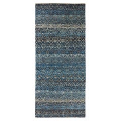 2'8"x6' Stiffkey Blue Kohinoor Herat Diamantmuster Handgeknüpfter Läufer