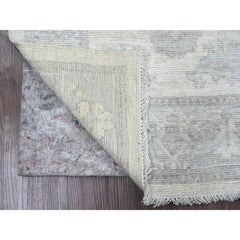 2'8 "x6' Weiß Natürliche Farbstoffe Afghanische Angora Oushak Handgeknüpfte Wolle Läufer Teppich