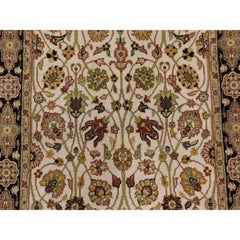 2'8 "x6'1" Chiffon White, Tappeto in lana della Nuova Zelanda annodato a mano, 300 KPSI, filato a mano
