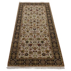 Tappeto Chiffon White annodato a mano 300 KPSI in lana neozelandese filata a mano 2'8 "x6'1"