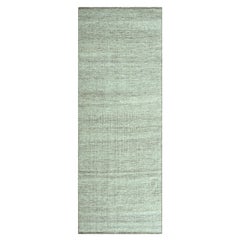 2'8"x6'3" Brown Oxidized & Distressed Grass Design Wool Hand Knotted Runner Rug