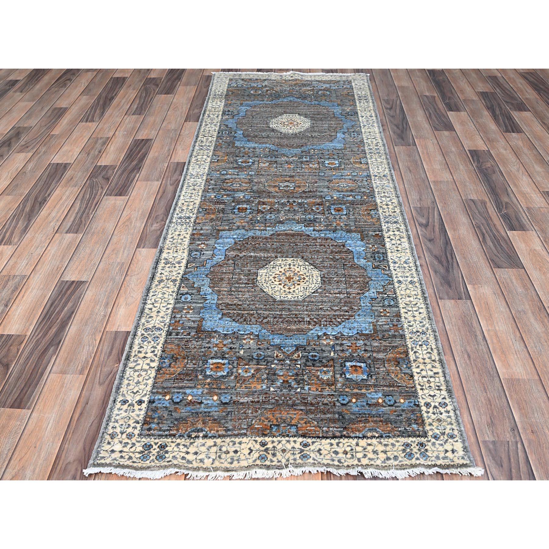 This is a truly genuine one-of-a-kind 14th Century Mamluk Dynasty Pattern, Hand Knotted, 200 KPSI, Pure Wool, and Oriental Rug. It has been Knotted for months and months in the centuries-old weaving craftsmanship techniques by expert