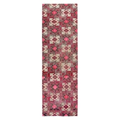 2'8"x8'8" Punch Pink Vintage Northwest Persian Hand Knotted Pure Wool Runner Rug