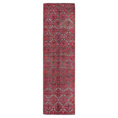 2'8"x9'10" Salsa Red Vintage Northwest Persian 100% Wool Hand Knotted Runner Rug