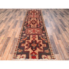 2'8 "x9'3" Braun Vintage Nordwest Persisch Handgeknüpft Reine Wolle Läufer Teppich