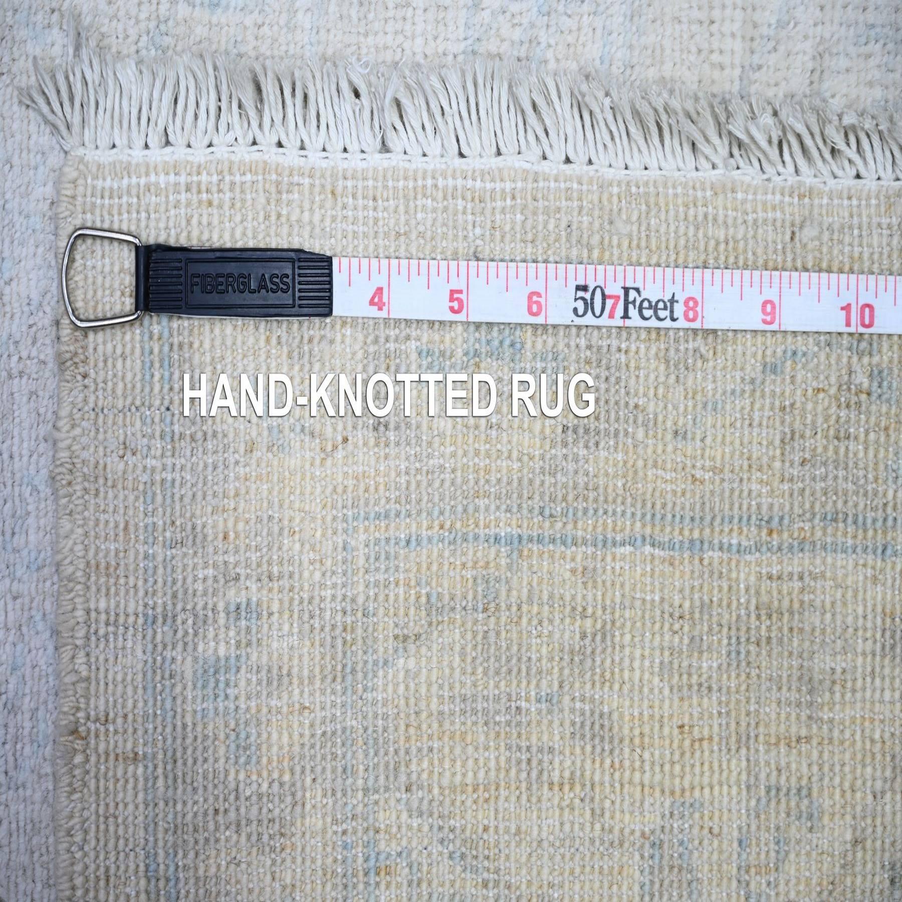 Tappeto orientale annodato a mano in lana Peshawar White Wash 2'8 