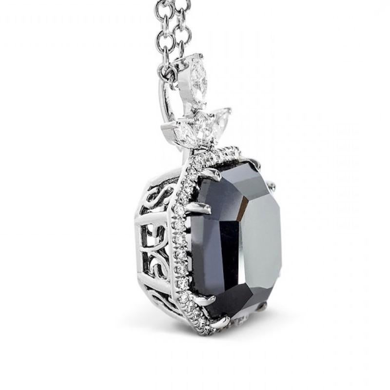 big black diamond necklace