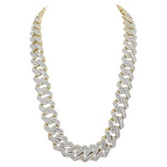 Collana di diamanti cubani taglio brillante da 29 carati