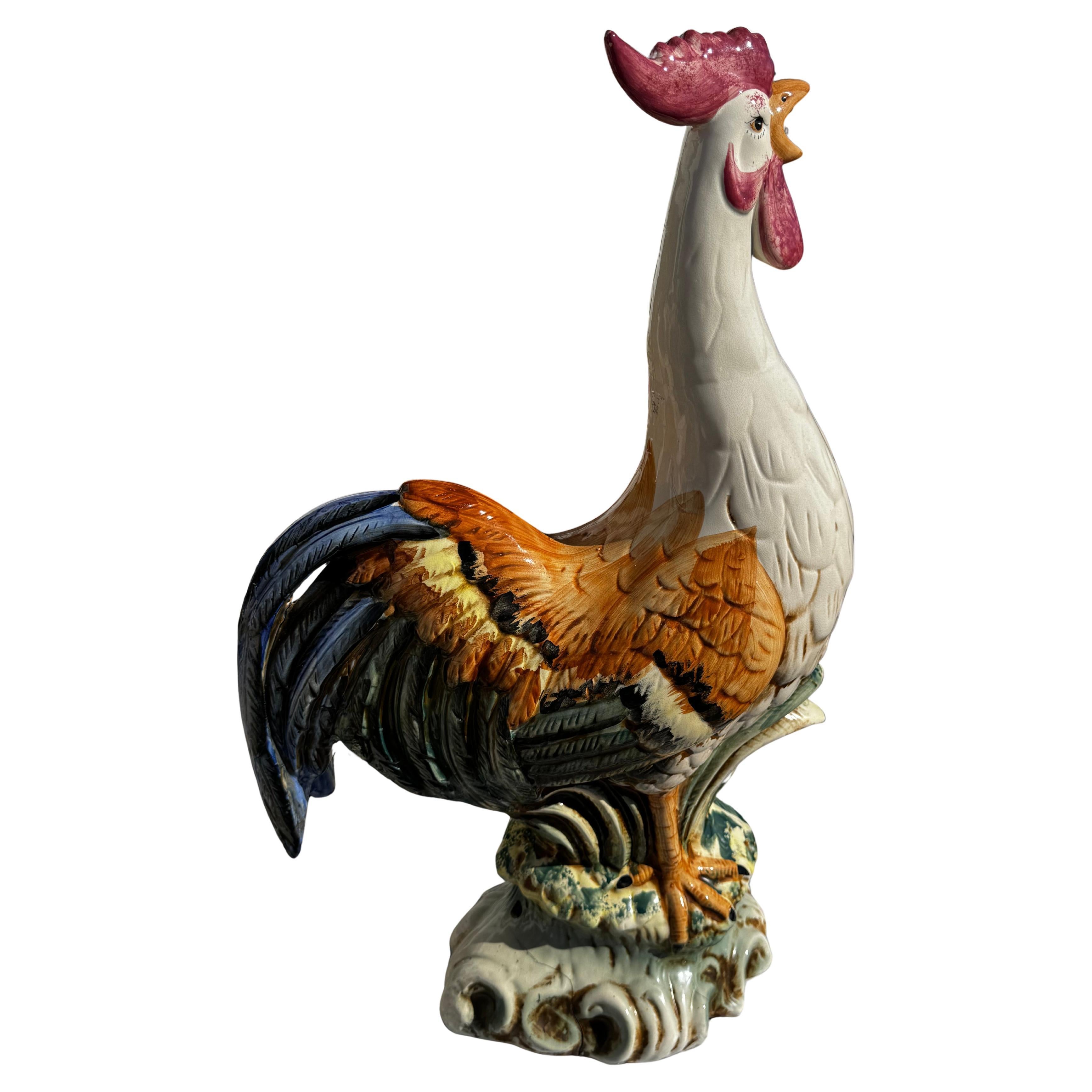 29" Ceramic Hand painted Rooster