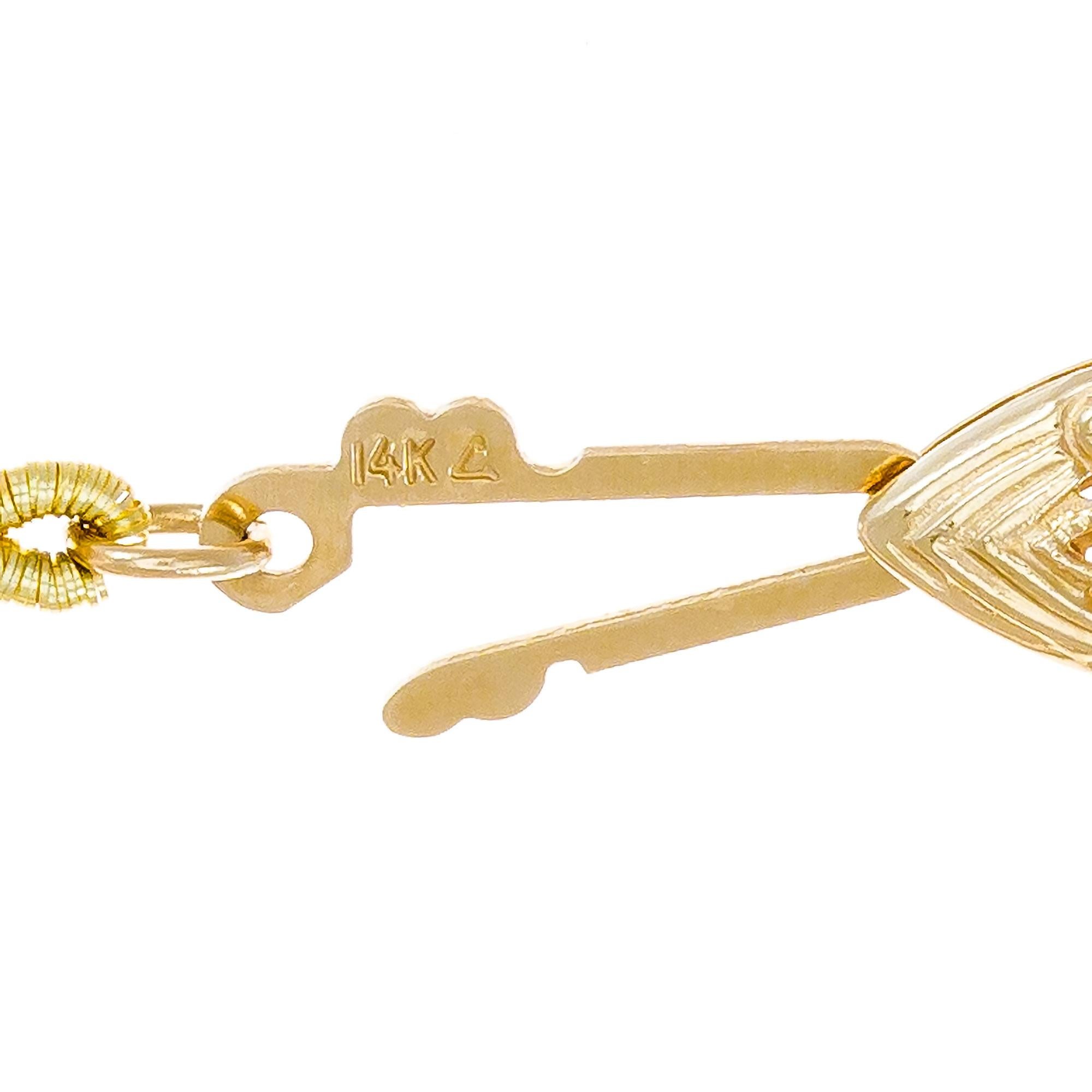 Japanische Zuchtperlen-Halskette aus Gelbgold Damen im Angebot