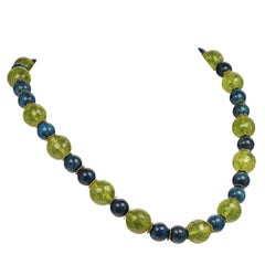 AJD Peridot and Apatite Statement Necklace