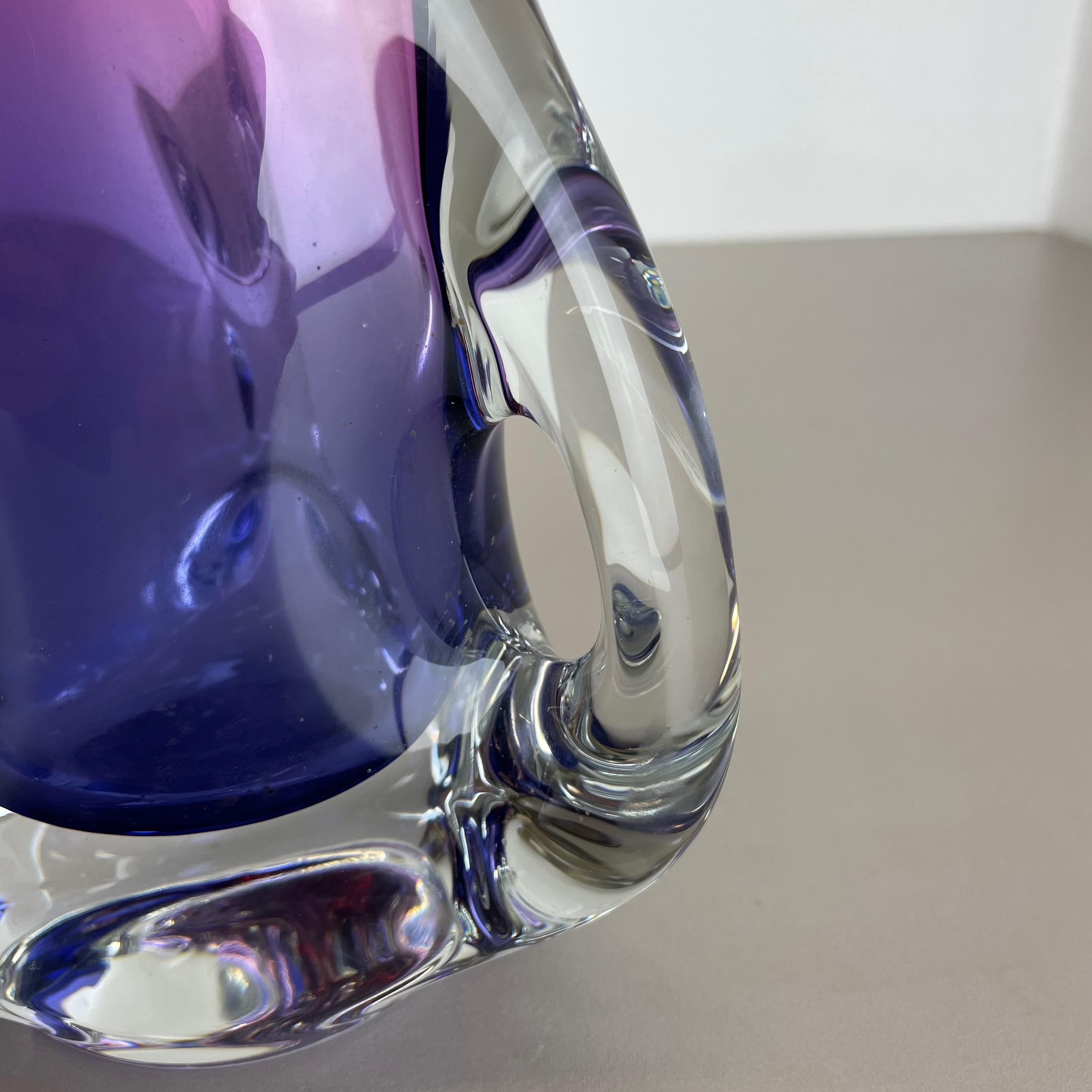 2,9 Kg Vintage-Vase aus mundgeblasenem Kristallglas in Rosa und Lila von Joska, Deutschland, 1970 im Angebot 12