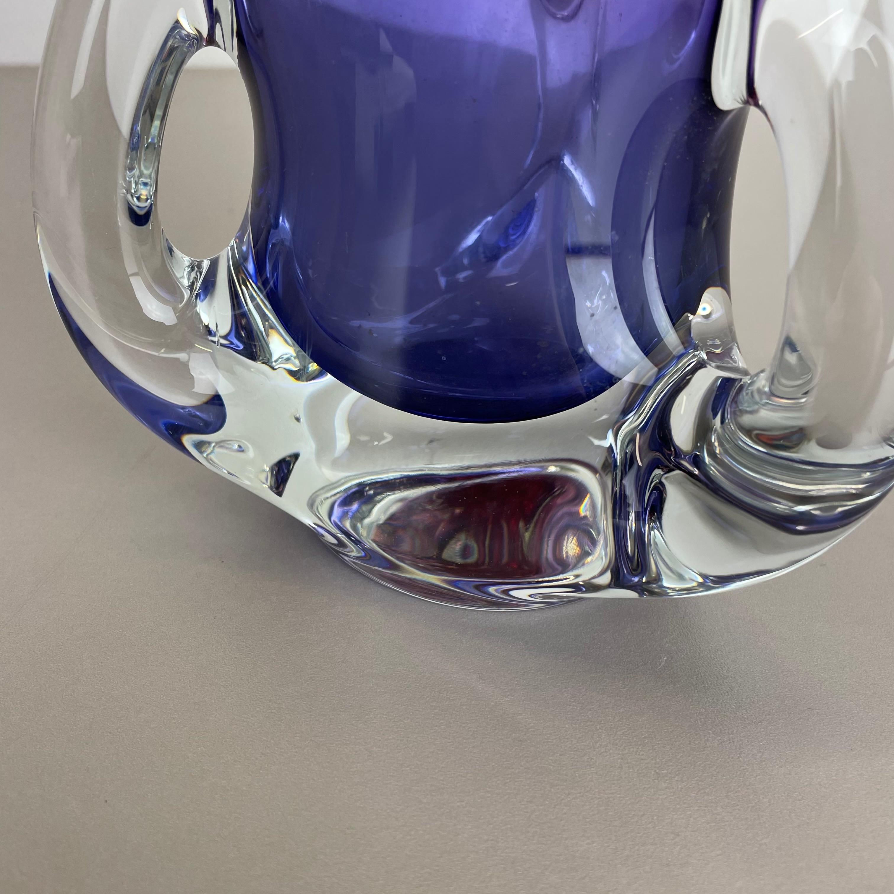 2.9 Kg Vintage Pink Purple Hand Blown Crystal Glass Vase by Joska, Germany, 1970 For Sale 1