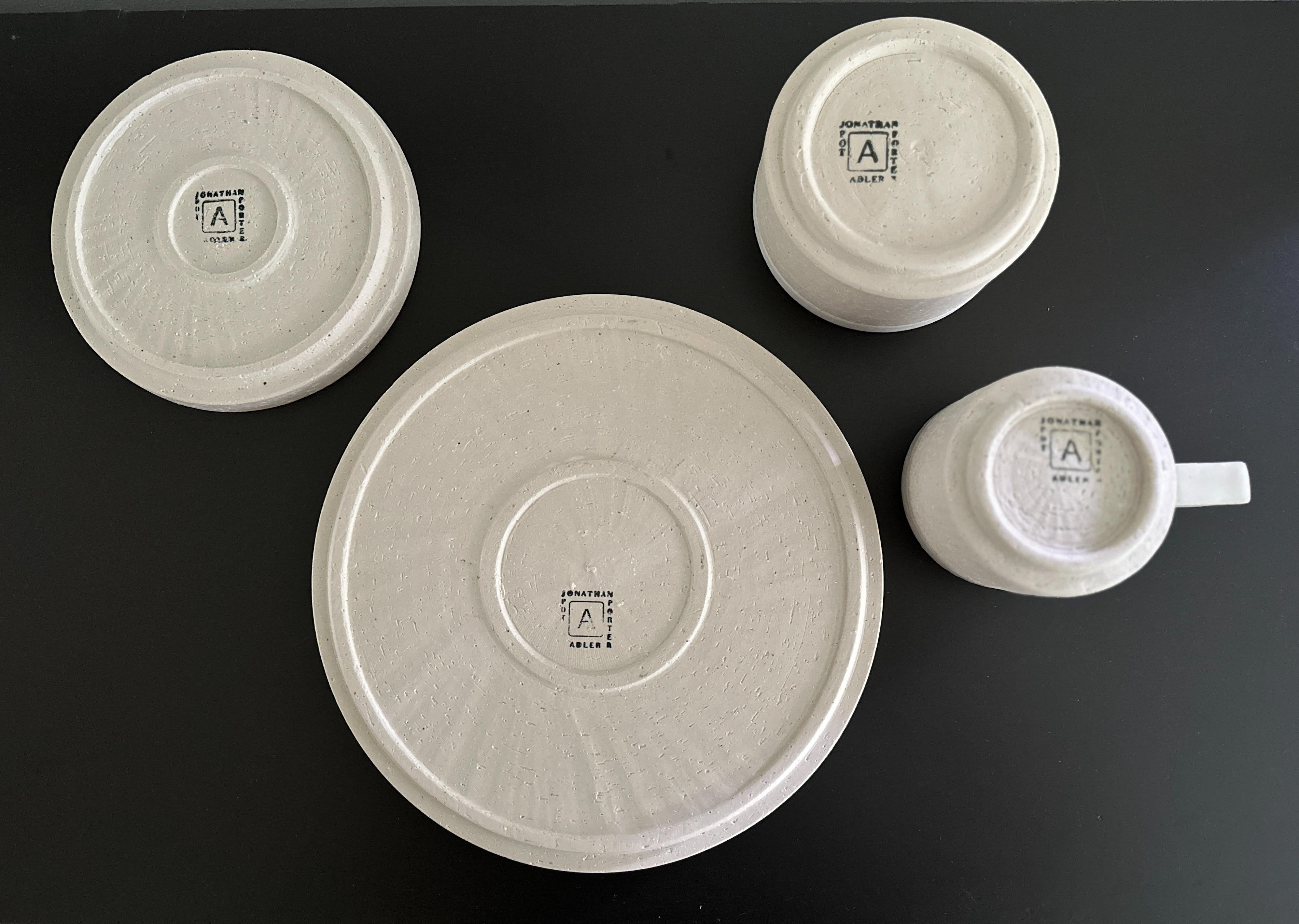 29 Piece Set of Pottery Tableware Designed by Jonathan Adler, Brazilia Pattern For Sale 3