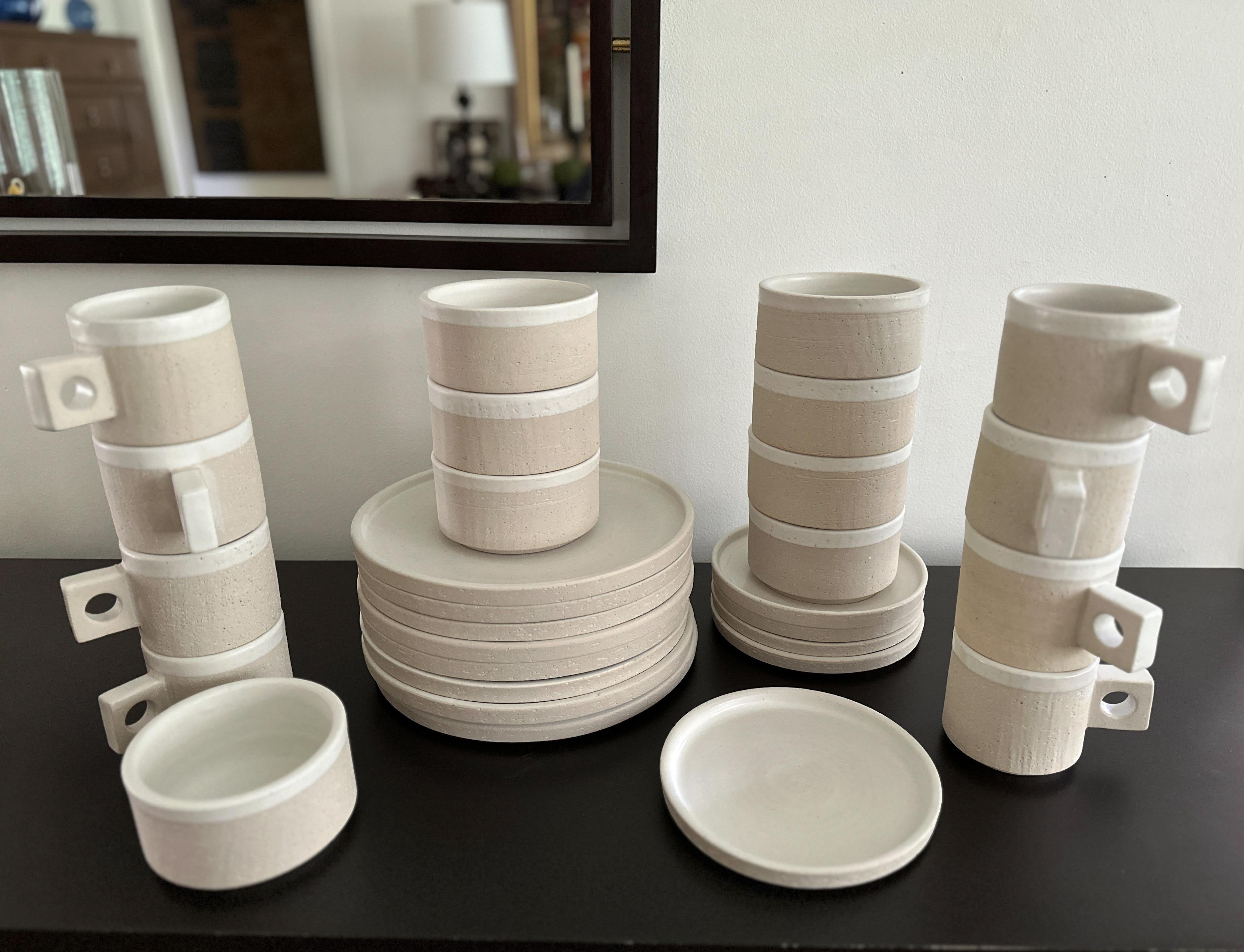 Peruvian 29 Piece Set of Pottery Tableware Designed by Jonathan Adler, Brazilia Pattern For Sale