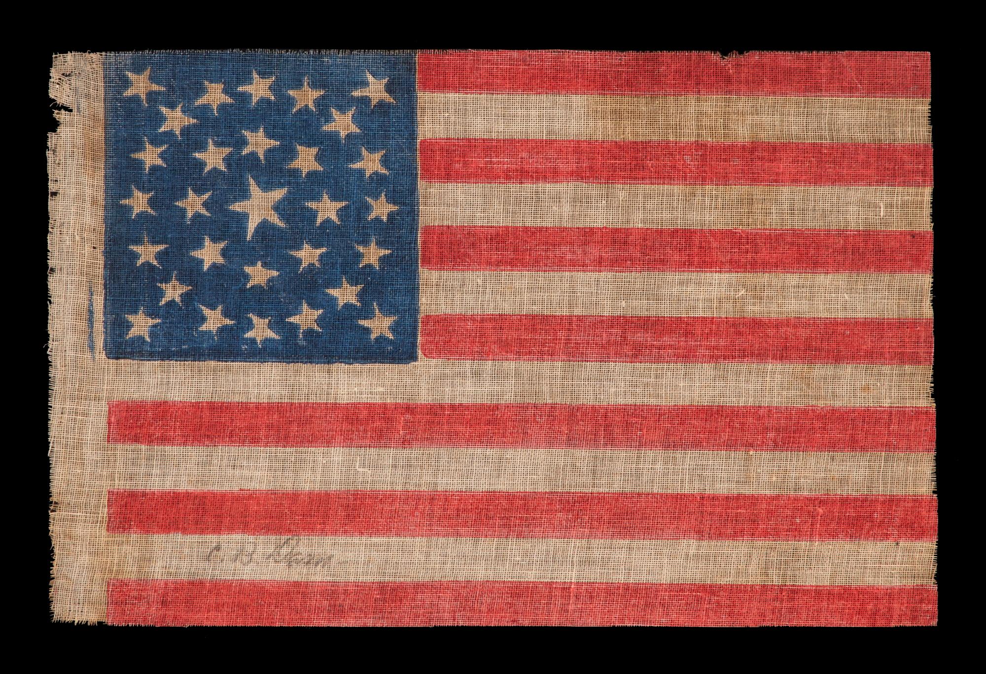 American 29 Star Antique Flag, Double-Wreath Style Medallion, Iowa Statehood, ca 1846-'48
