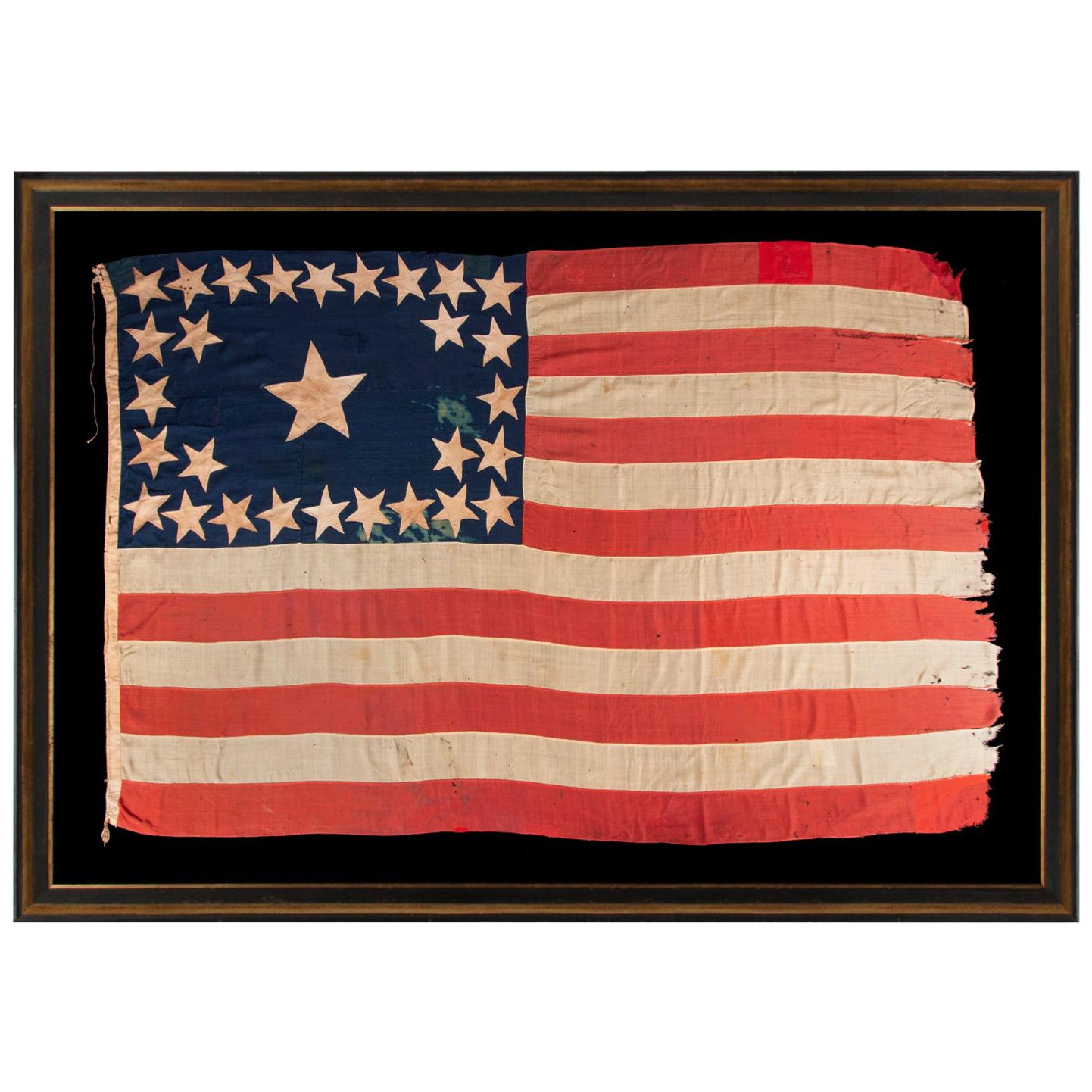 29 Star Antique American Flag, Iowa Statehood, Extraordinarily Rare