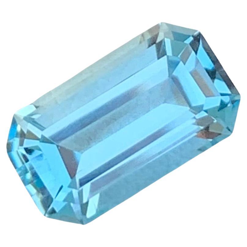 2.90 Carat Loose Adorable Blue Topaz Emerald Shape Gem For Jewellery Making