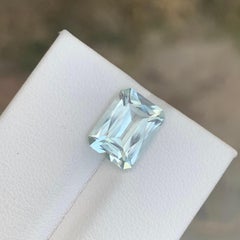 2.90 Carat Natural Loose Aquamarine Emerald Shape Gemstone