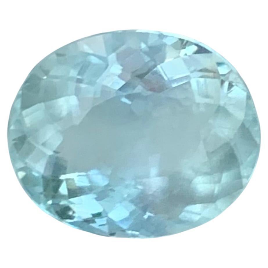 2,90 carati di acquamarina naturale sfusa di forma ovale dalla Nigeria