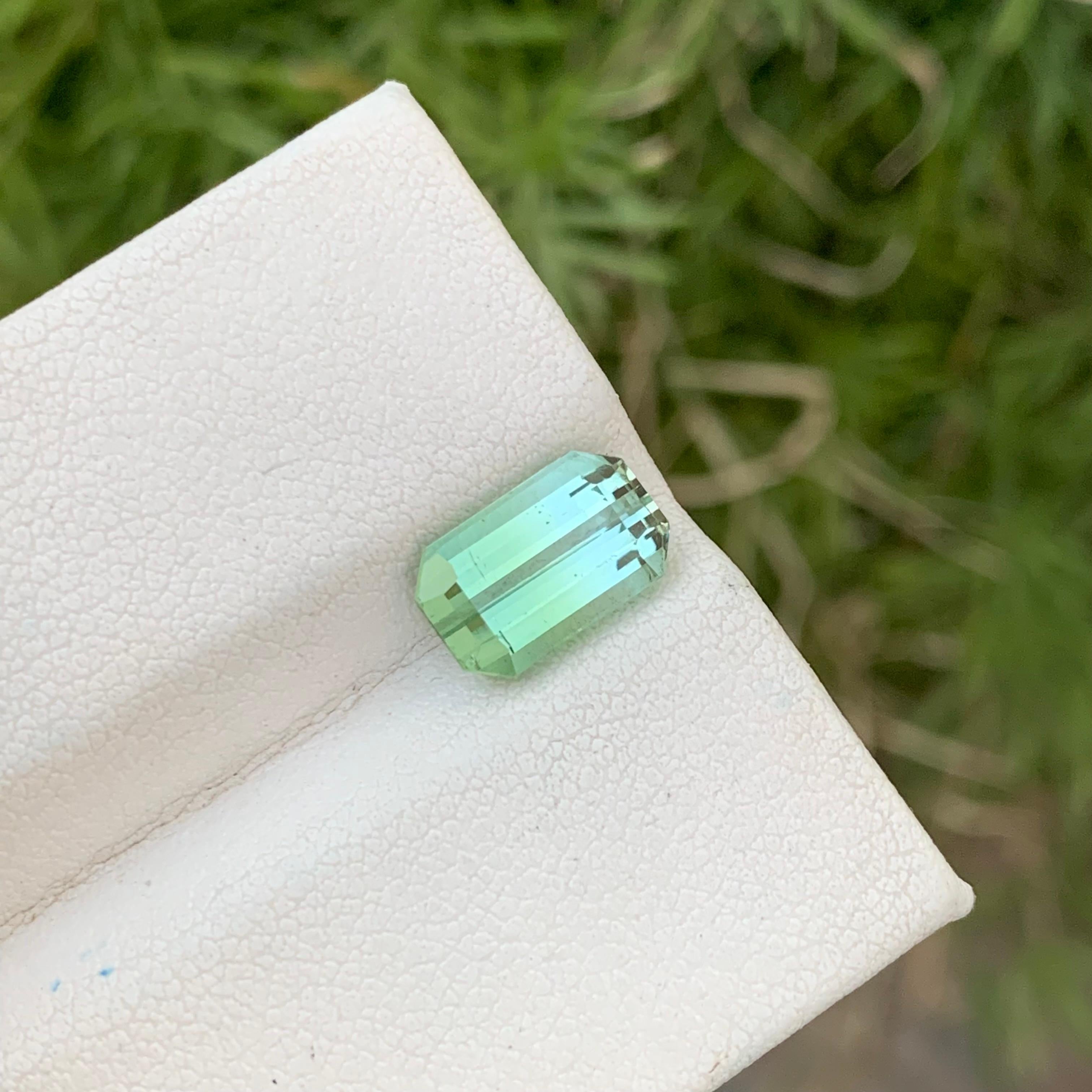2.90 Carat Natural Loose Bi Colour Tourmaline Emerald Shape Gem For Jewellery  For Sale 1