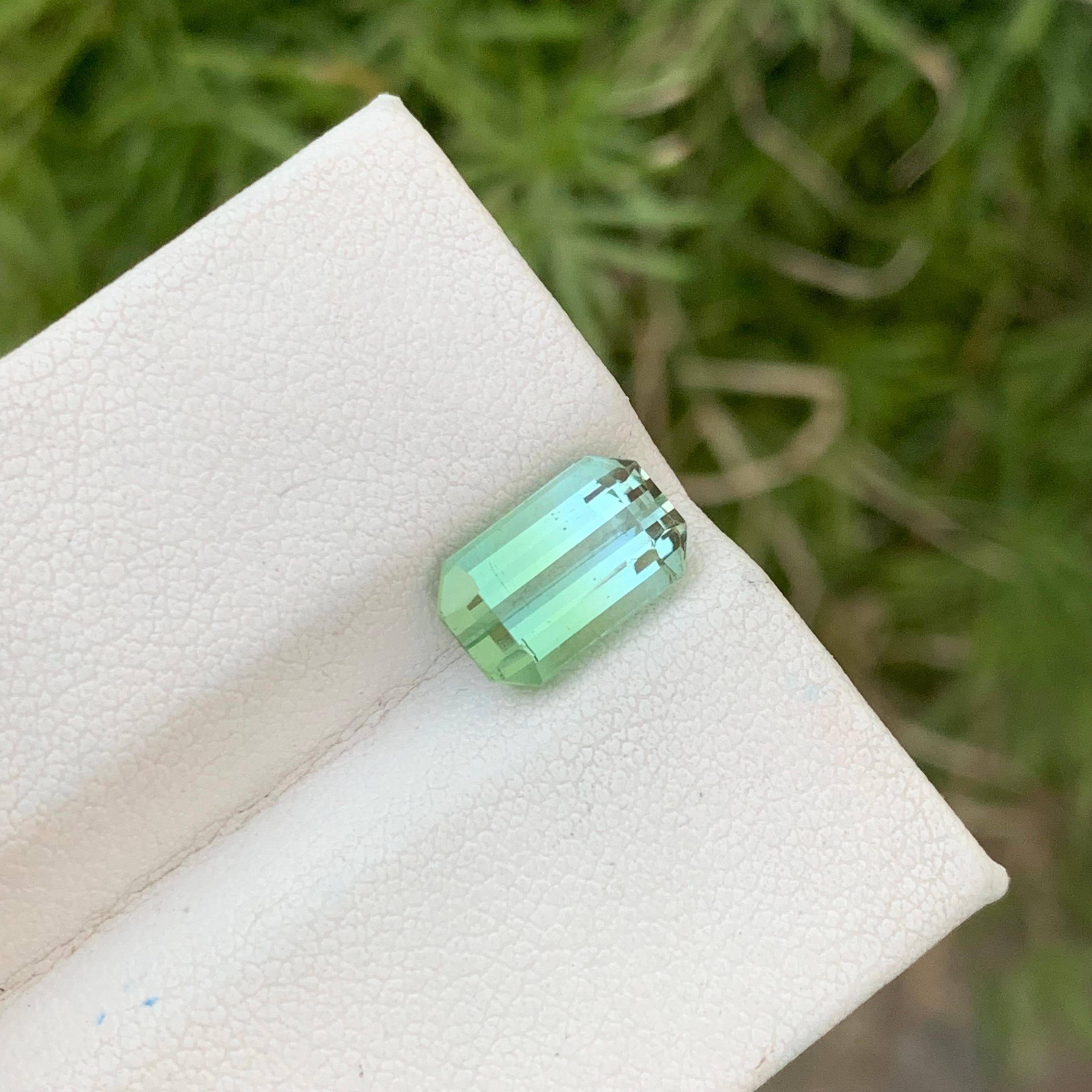 2.90 Carat Natural Loose Bi Colour Tourmaline Emerald Shape Gem For Jewellery  For Sale 2