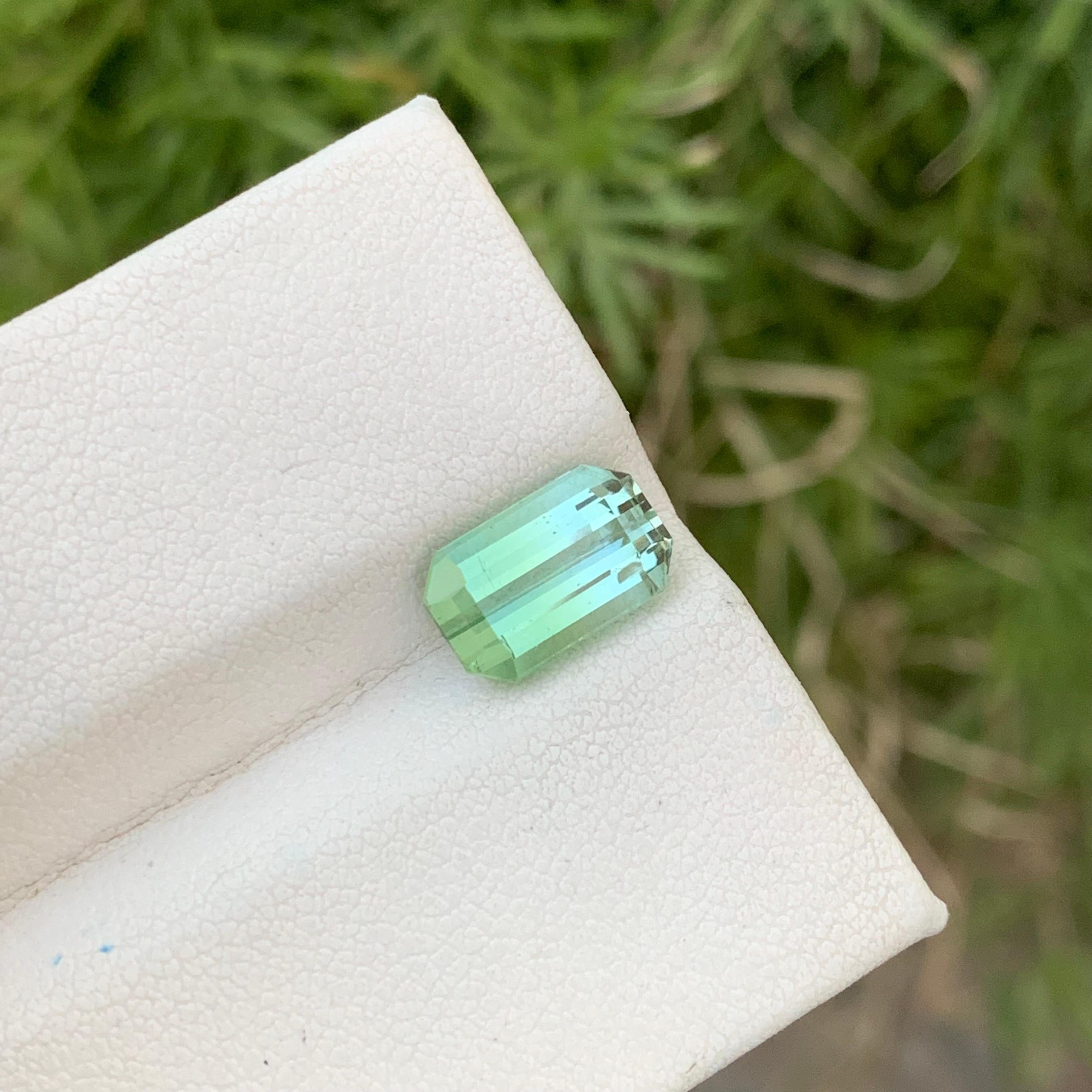 2.90 Carat Natural Loose Bi Colour Tourmaline Emerald Shape Gem For Jewellery  For Sale 3