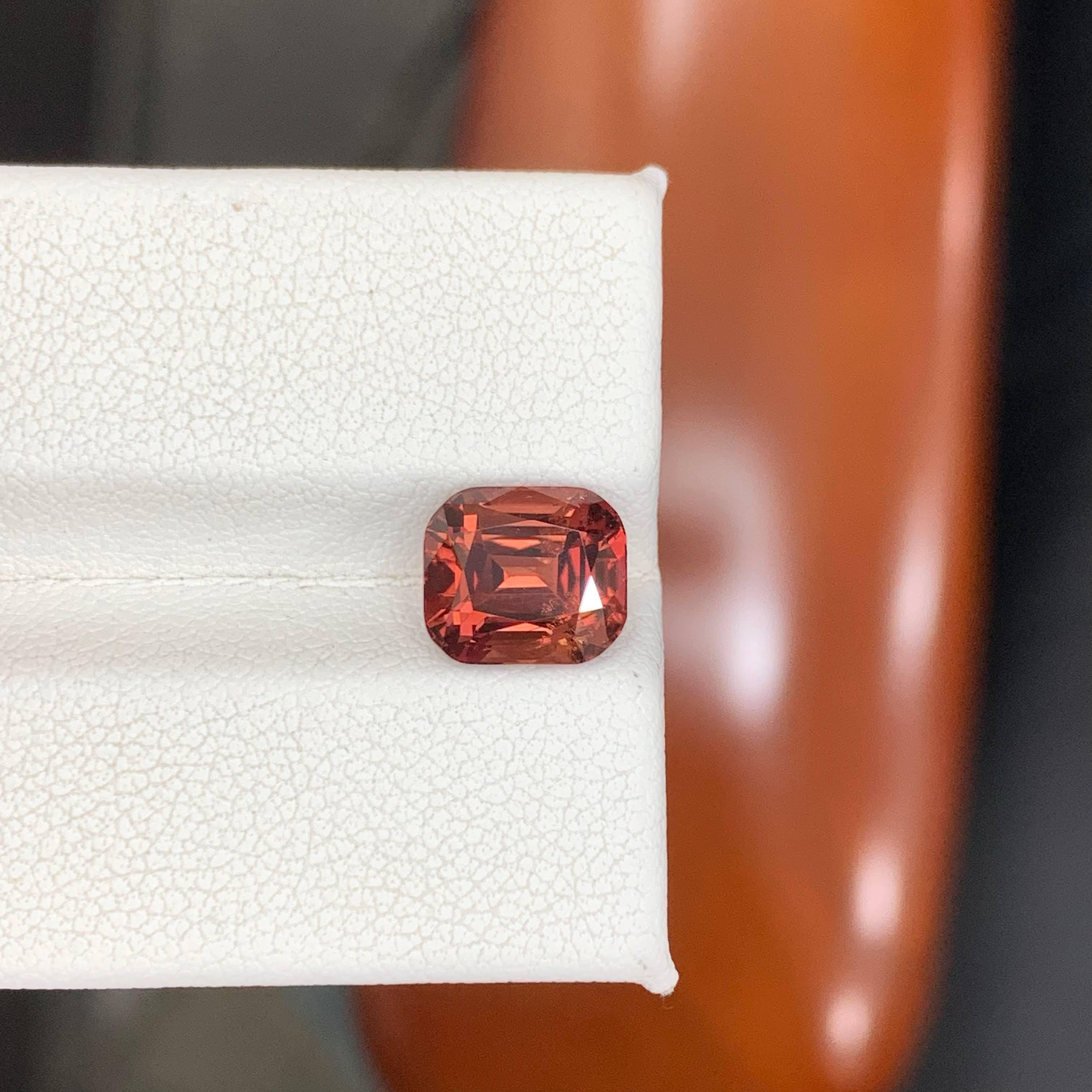 2.90 Carat Natural Loose Brownish Garnet Stone Cushion Cut African Gemstone Neuf - En vente à Bangkok, TH